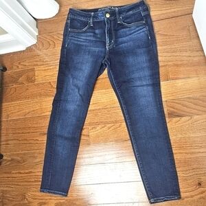 American Eagle‎ Jeans Super Stretch 12 Short Jegging Dark Blue Jeans Bottoms